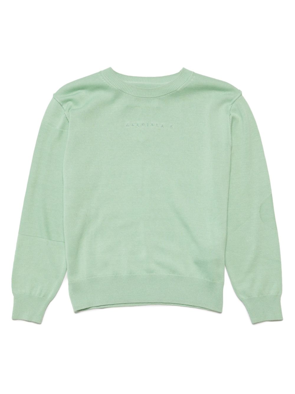 MM6 Maison Margiela Kids logo-embroidered pullover - Green von MM6 Maison Margiela Kids