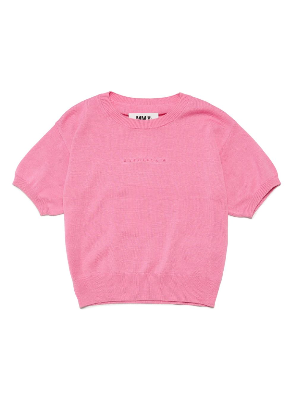 MM6 Maison Margiela Kids half-sleeve knitted jumper - Pink von MM6 Maison Margiela Kids