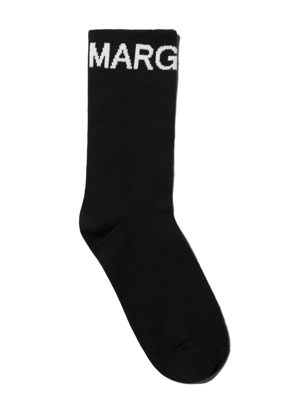 MM6 Maison Margiela Kids logo intarsia socks - Black von MM6 Maison Margiela Kids