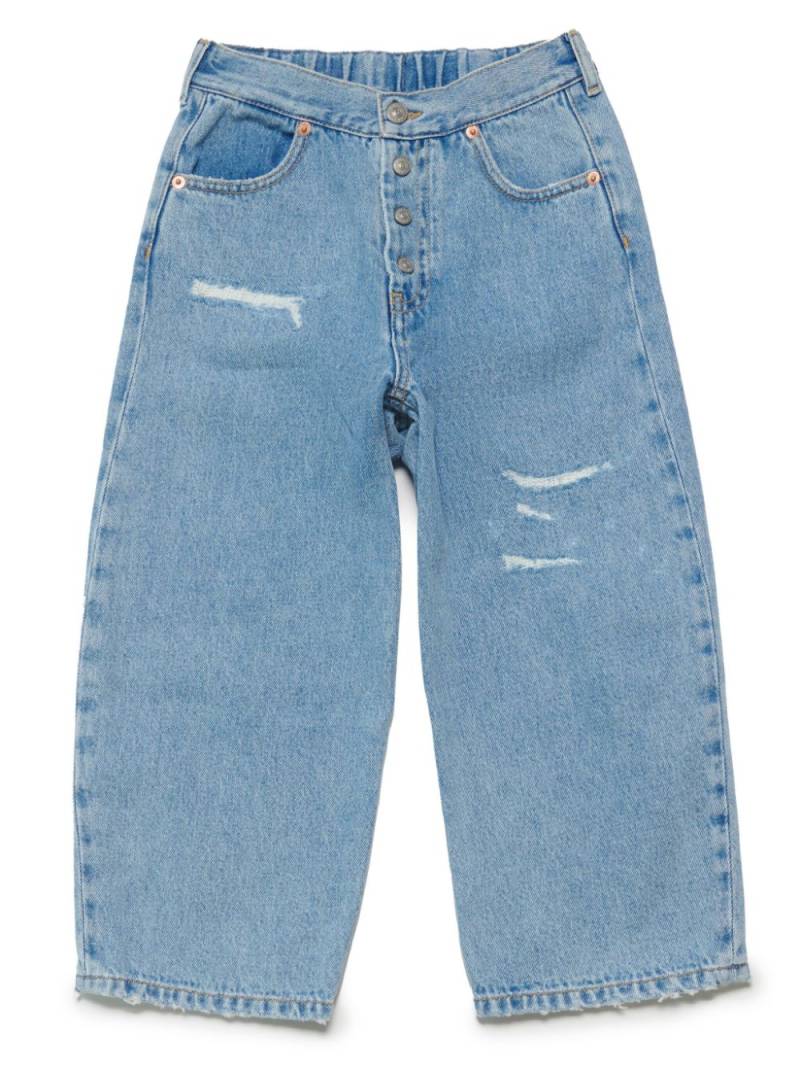 MM6 Maison Margiela Kids logo-patch cotton jeans - Blue von MM6 Maison Margiela Kids