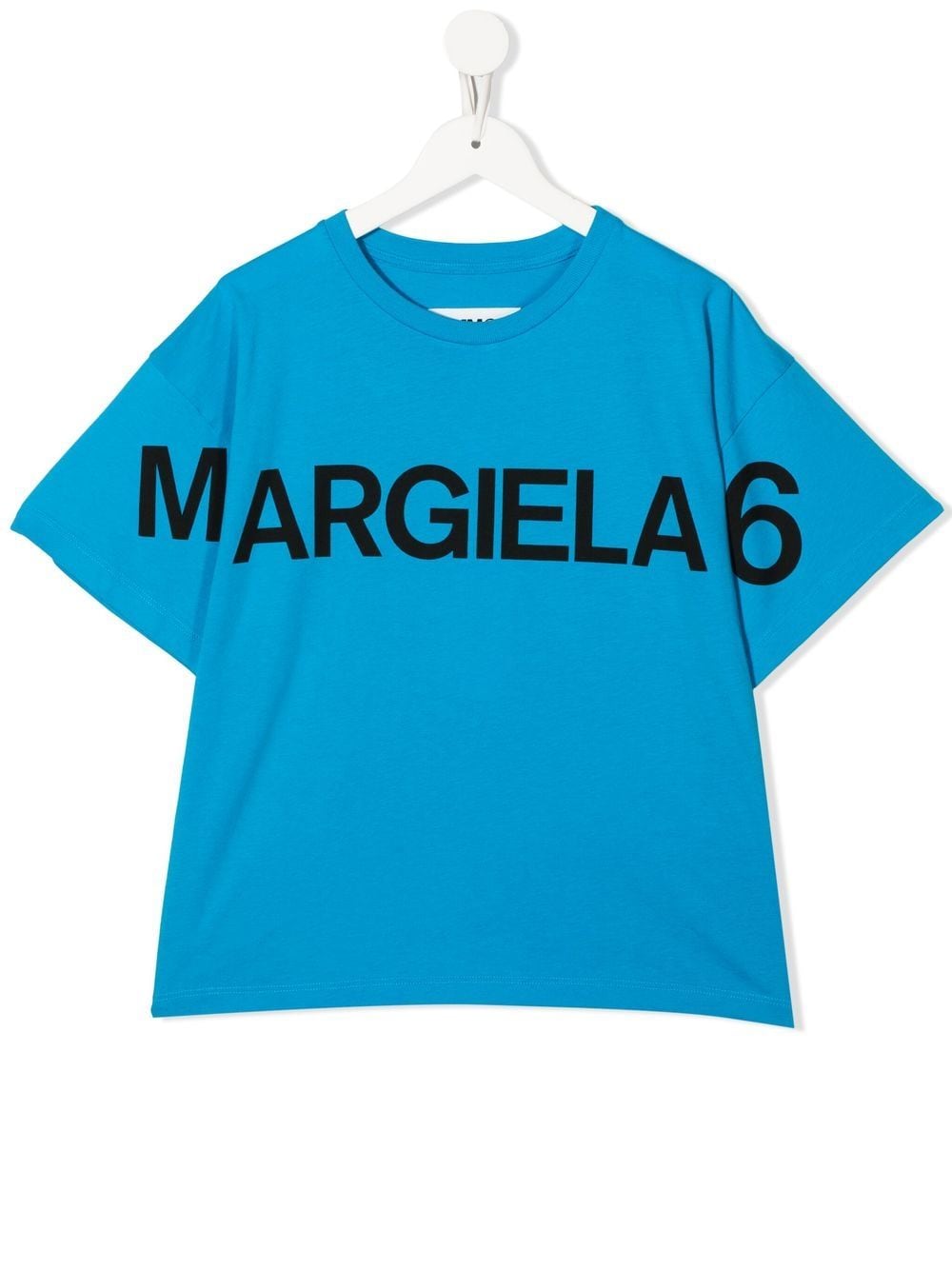 MM6 Maison Margiela Kids logo-print T-shirt - Blue von MM6 Maison Margiela Kids