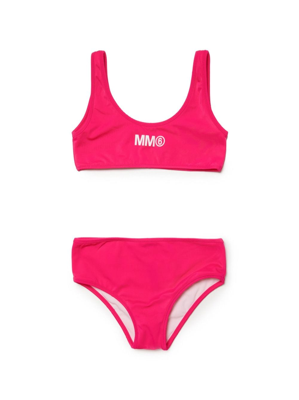 MM6 Maison Margiela Kids logo-print bikini set - Pink von MM6 Maison Margiela Kids