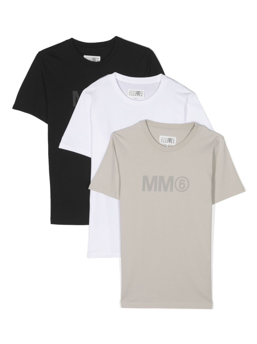 MM6 Maison Margiela Kids logo-print cotton T-shirt (pack of three) - White von MM6 Maison Margiela Kids