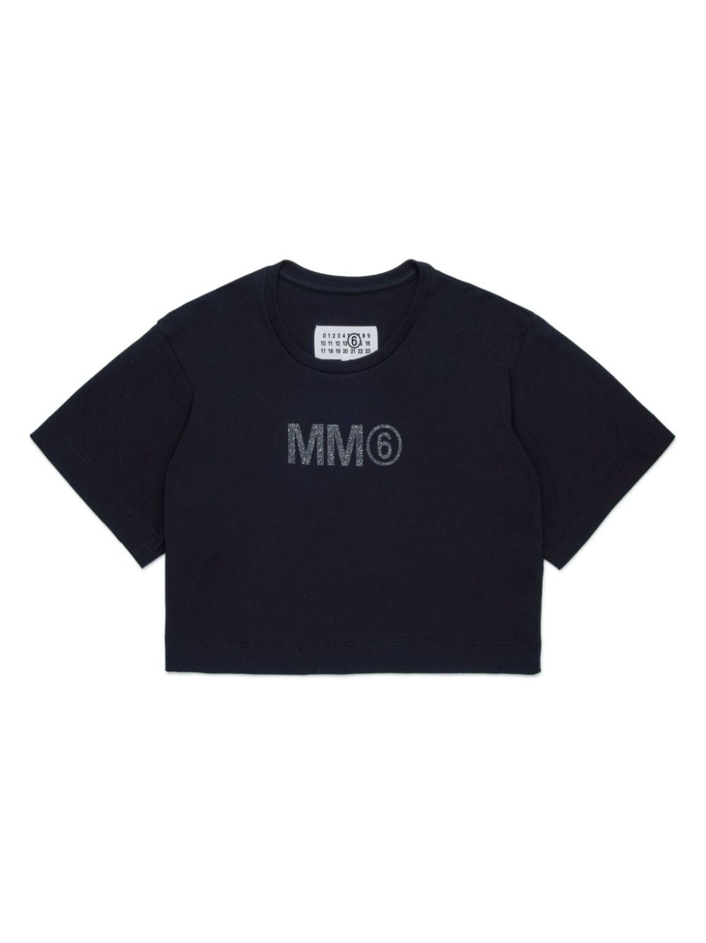 MM6 Maison Margiela Kids logo-print cotton T-shirt - Black von MM6 Maison Margiela Kids