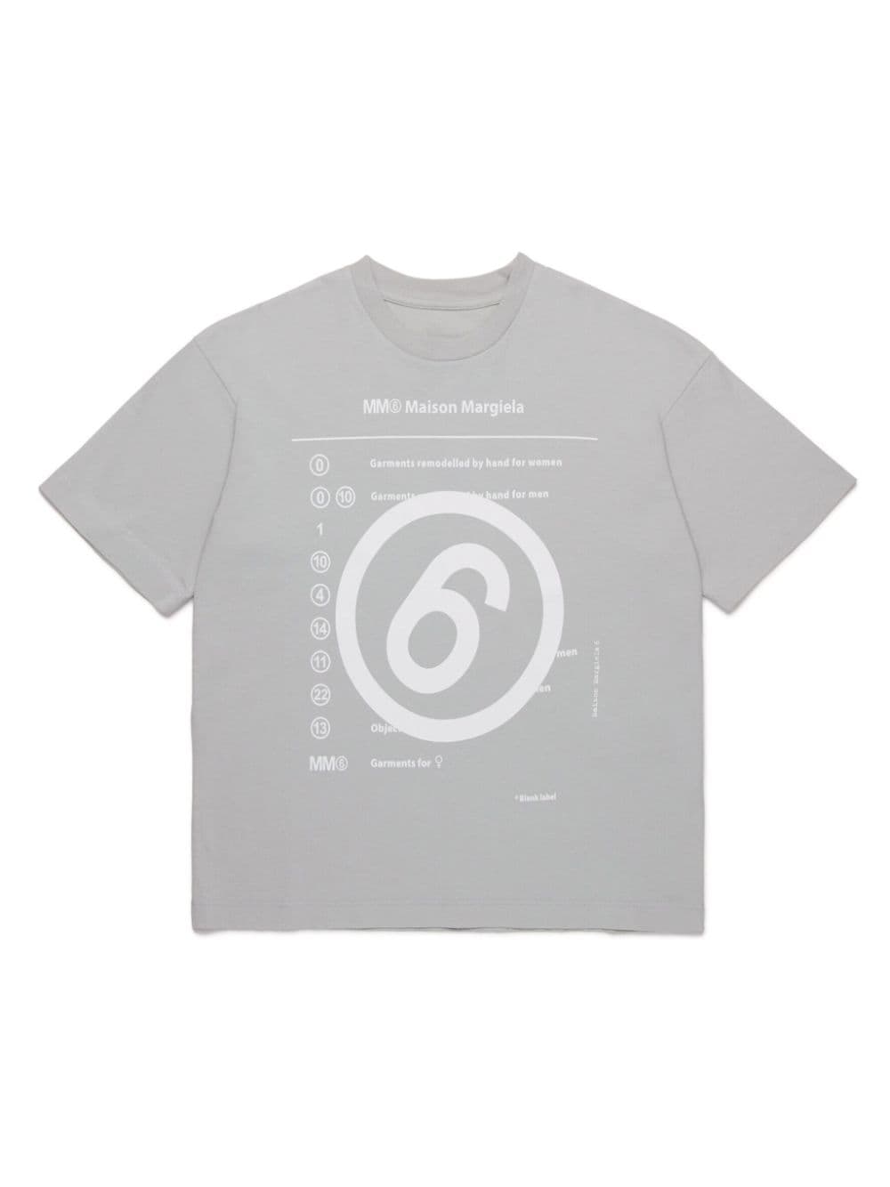 MM6 Maison Margiela Kids logo-print cotton T-shirt - Grey von MM6 Maison Margiela Kids