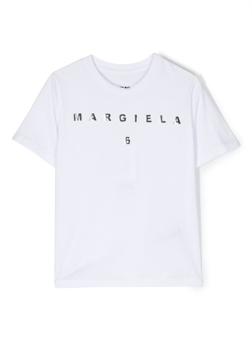 MM6 Maison Margiela Kids logo-print cotton T-shirt - White von MM6 Maison Margiela Kids