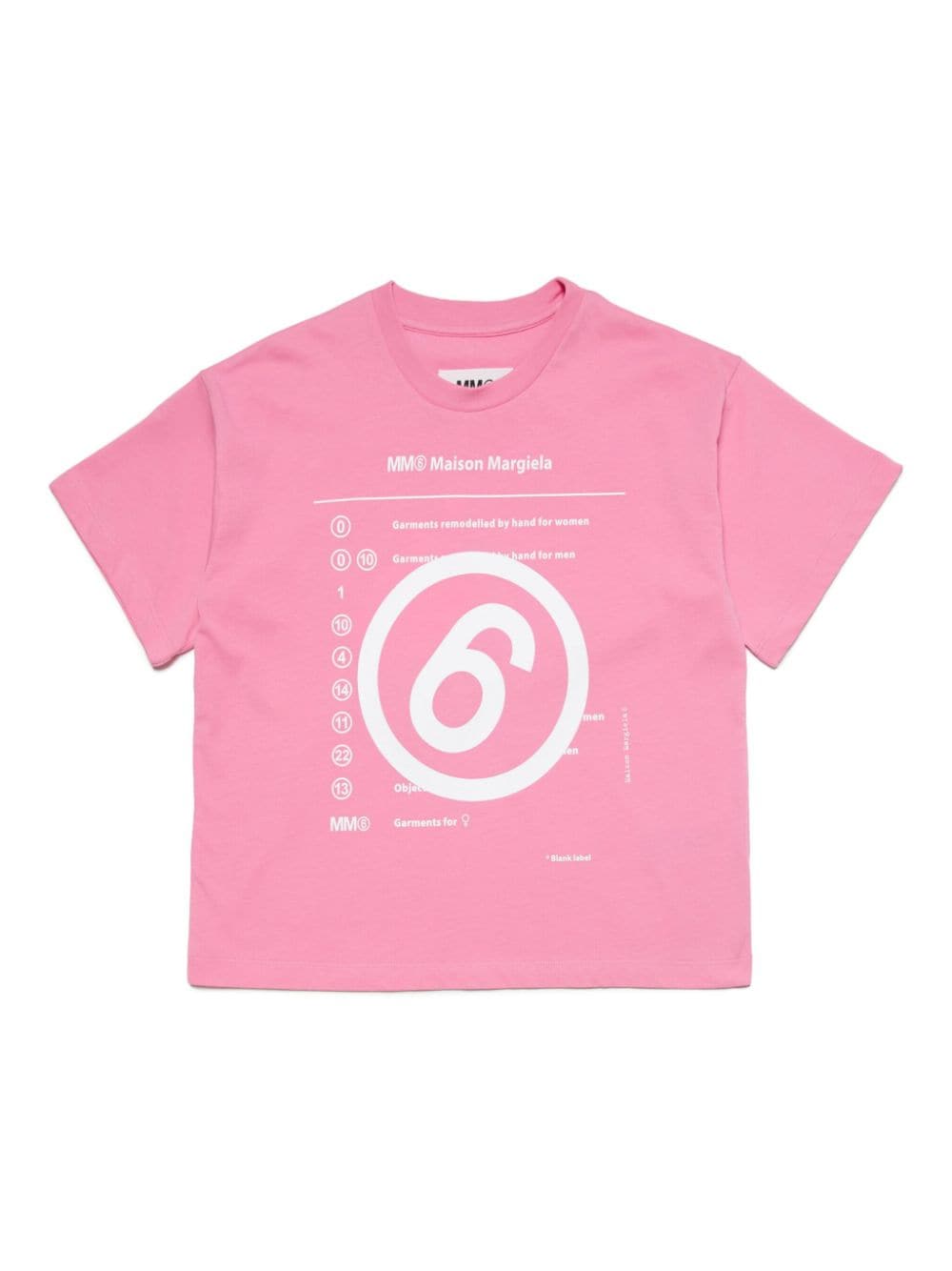 MM6 Maison Margiela Kids logo-print cotton T-sihrt - Pink von MM6 Maison Margiela Kids