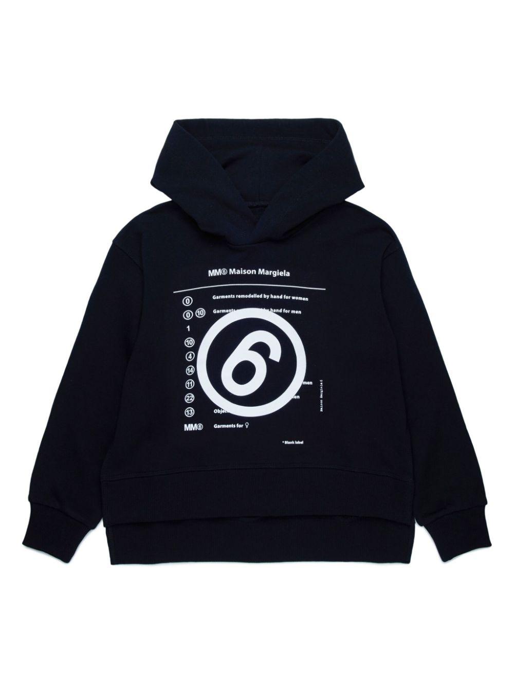 MM6 Maison Margiela Kids logo-print cotton hoodie - Black von MM6 Maison Margiela Kids