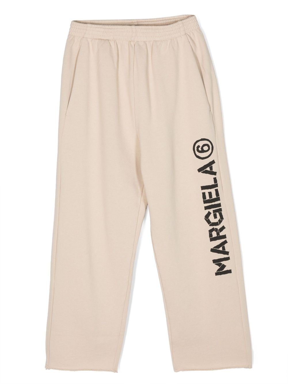 MM6 Maison Margiela Kids logo-print cotton track pants - Neutrals von MM6 Maison Margiela Kids