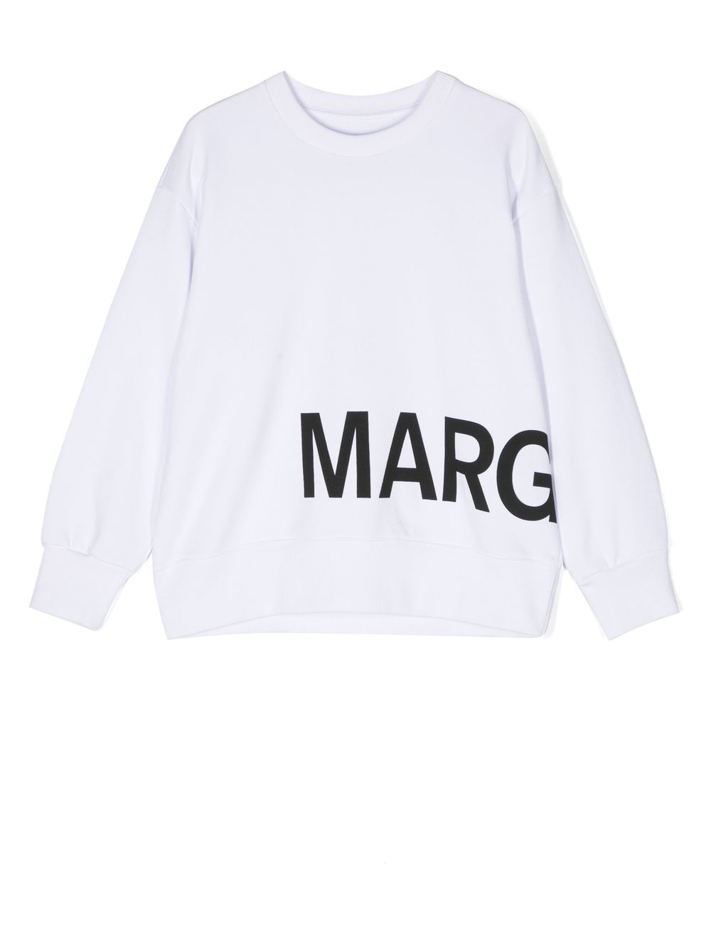 MM6 Maison Margiela Kids logo-print crew-neck sweatshirt - White von MM6 Maison Margiela Kids