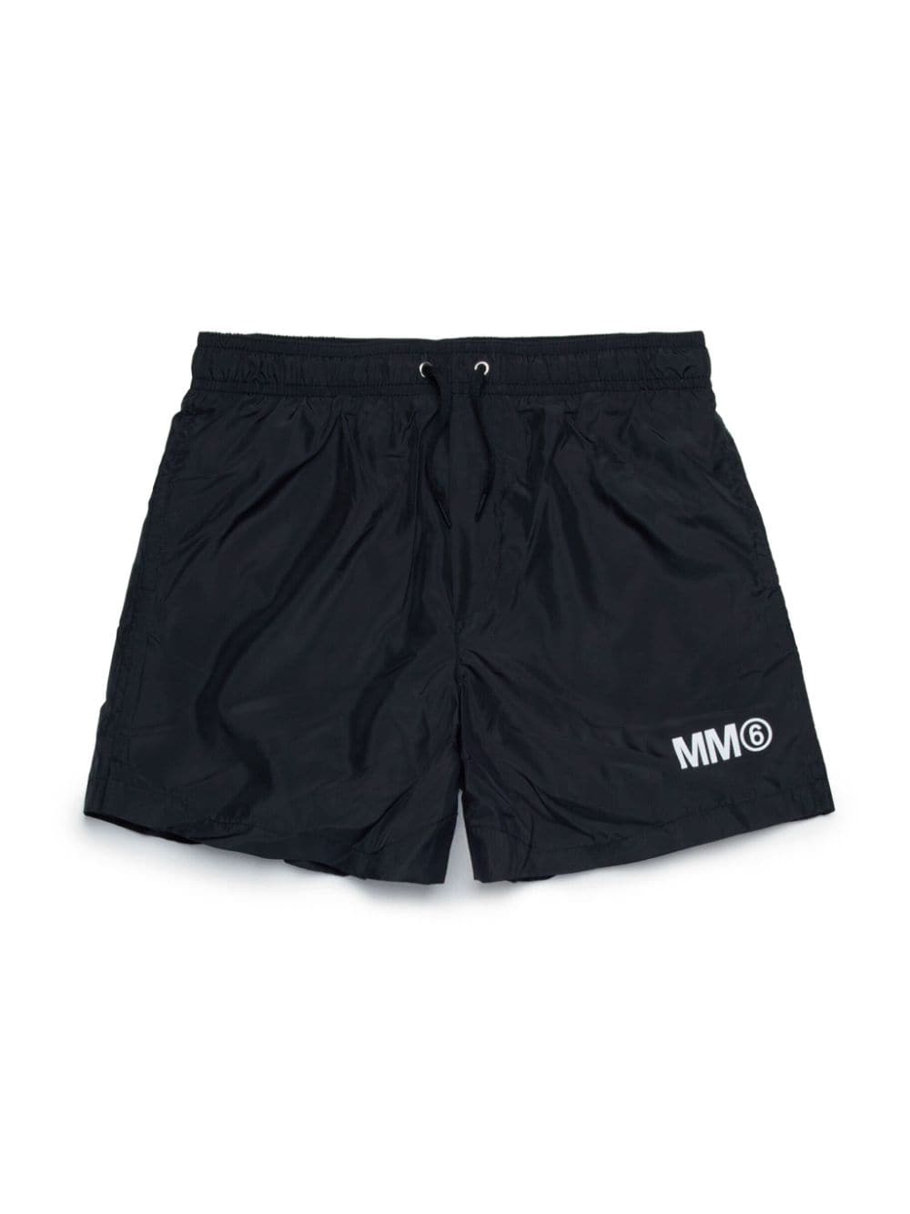 MM6 Maison Margiela Kids logo-print swim shorts - Black von MM6 Maison Margiela Kids