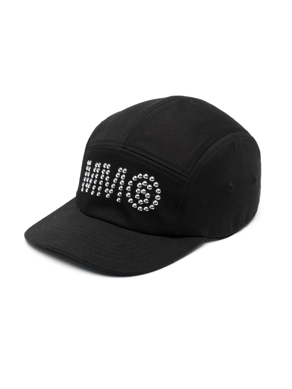 MM6 Maison Margiela Kids logo studded cotton cap - Black von MM6 Maison Margiela Kids