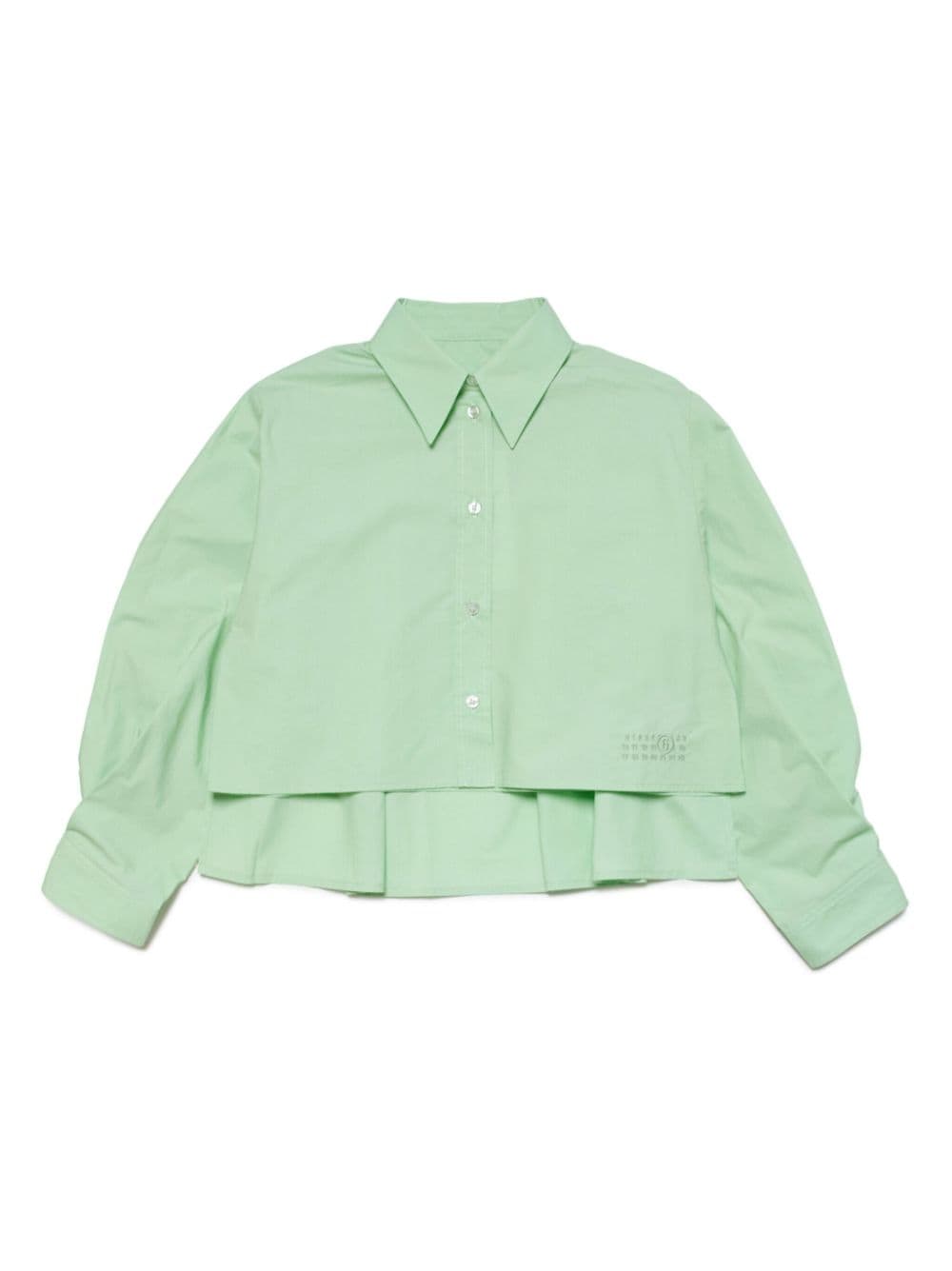 MM6 Maison Margiela Kids numbers-motif cotton shirt - Green von MM6 Maison Margiela Kids