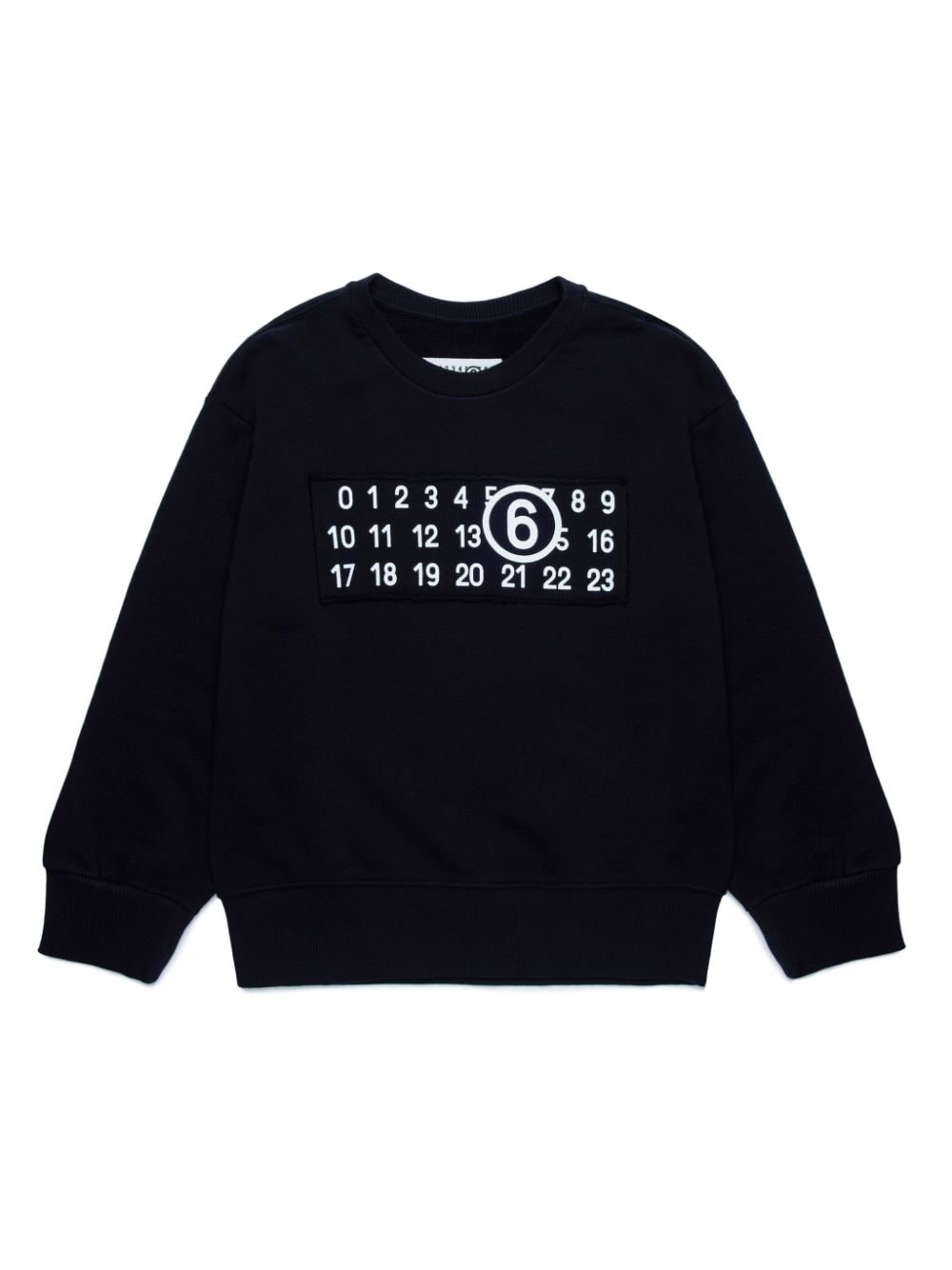 MM6 Maison Margiela Kids numbers-motif cotton sweatshirt - Black von MM6 Maison Margiela Kids