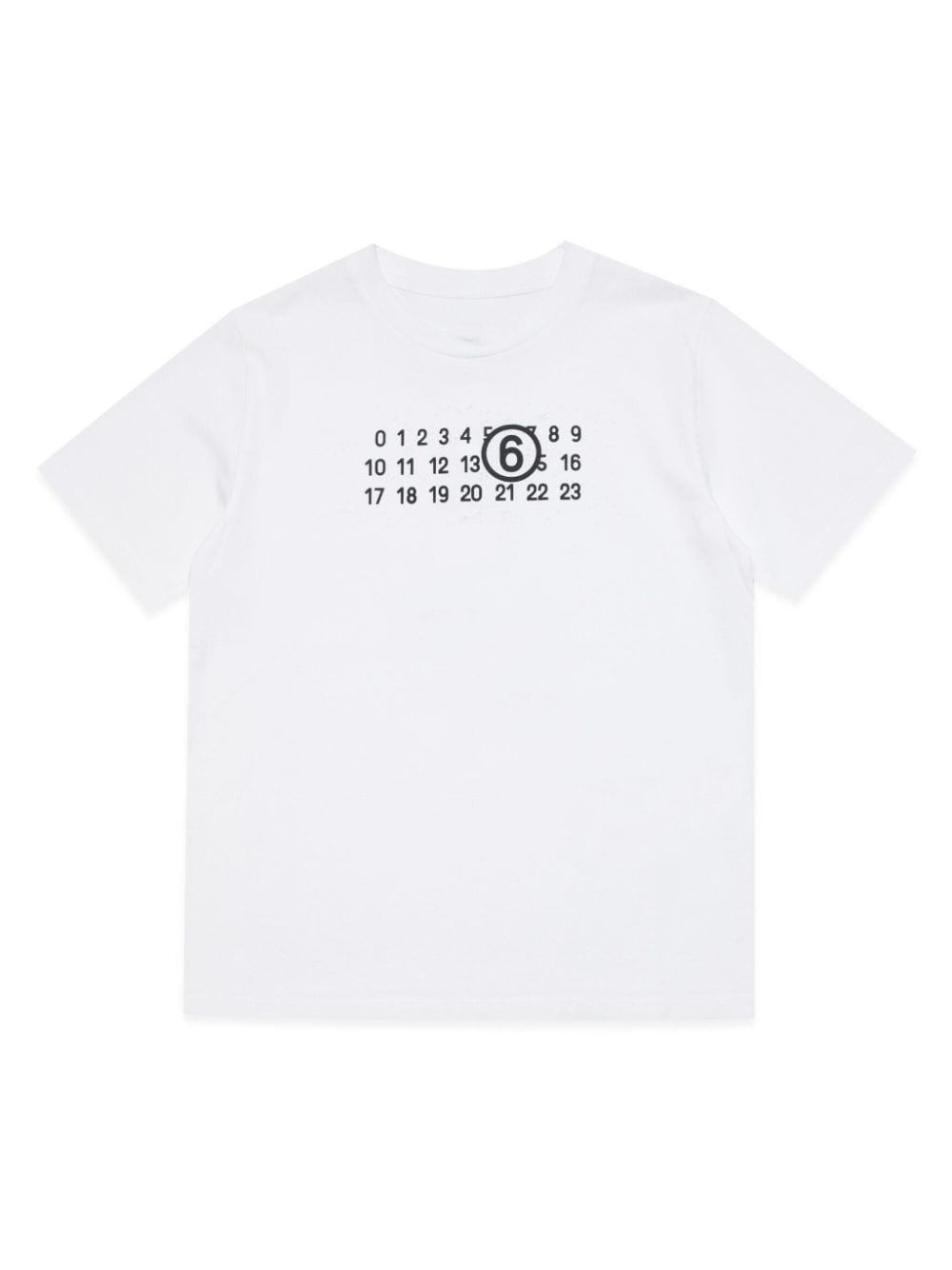 MM6 Maison Margiela Kids numbers-print cotton T-shirt - White von MM6 Maison Margiela Kids