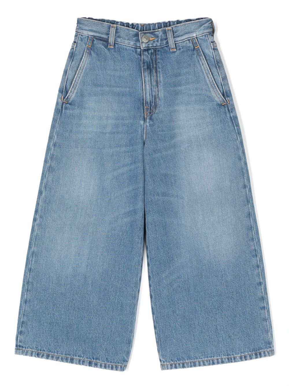 MM6 Maison Margiela Kids wide-leg cotton jeans - Blue von MM6 Maison Margiela Kids