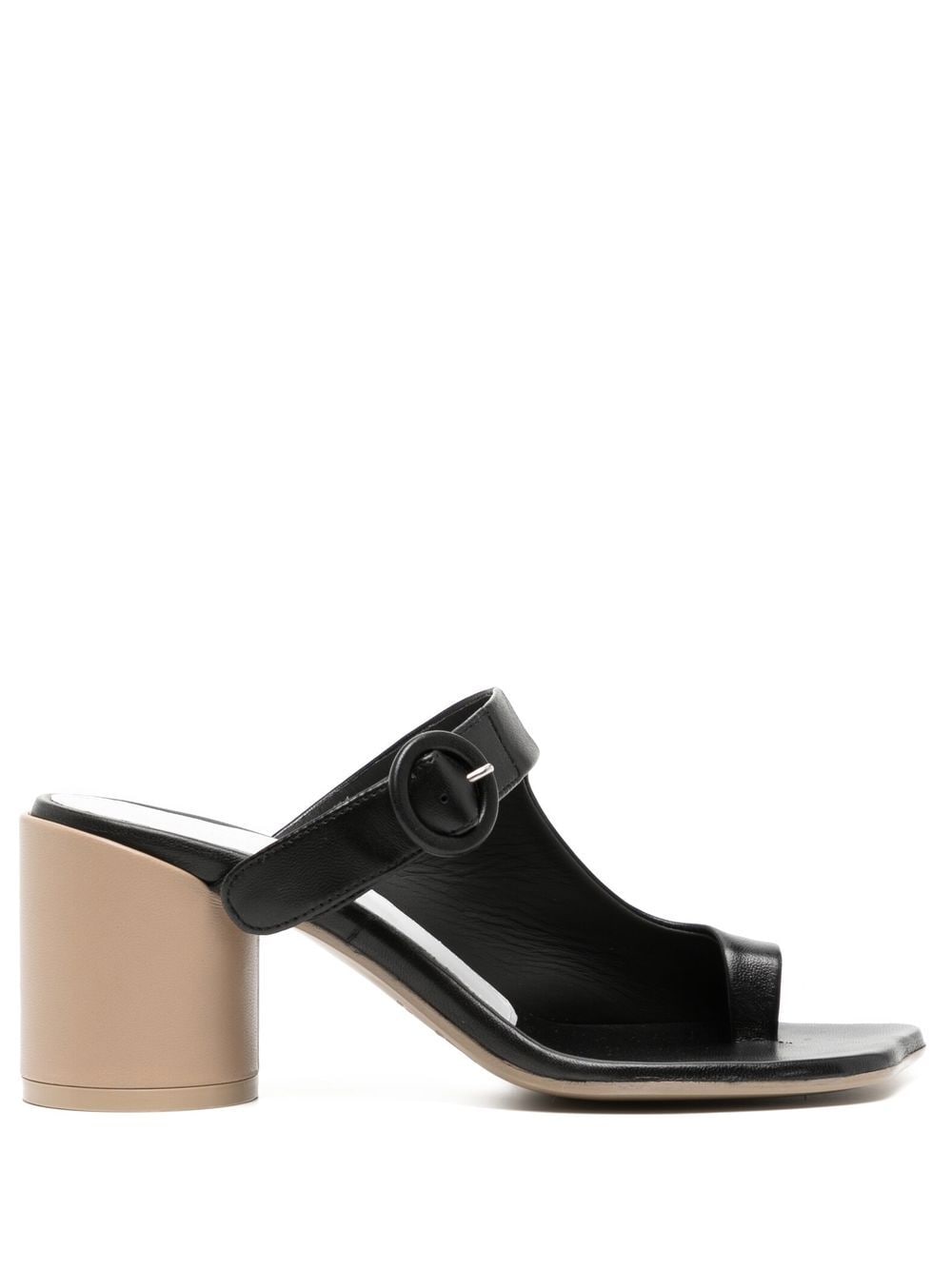 MM6 Maison Margiela 70mm leather mule sandals - Black von MM6 Maison Margiela