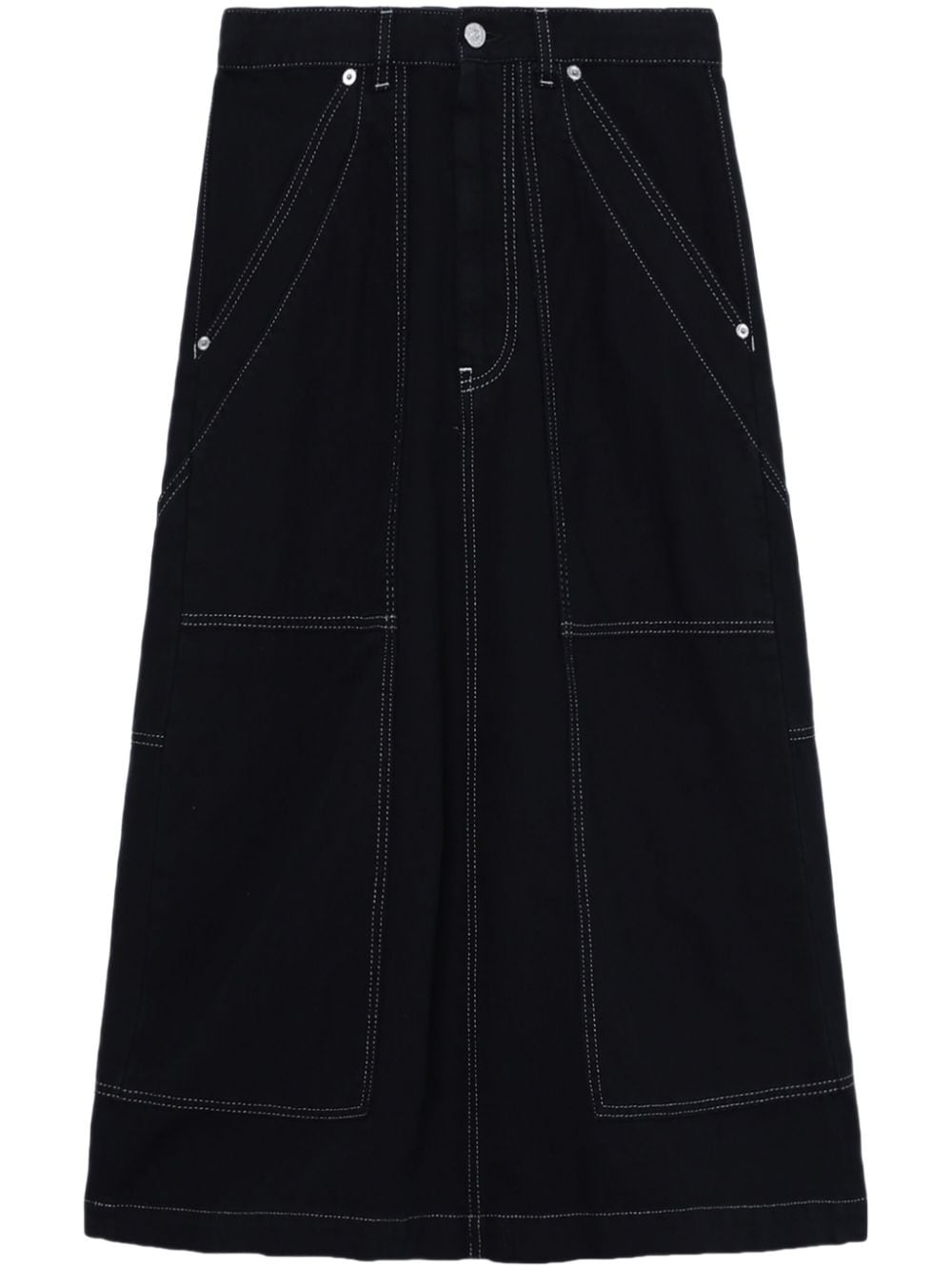 MM6 Maison Margiela A-line denim skirt - Black von MM6 Maison Margiela