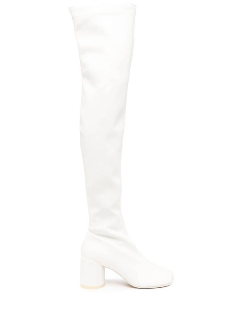 MM6 Maison Margiela Anatomic 70mm thigh-high boots - White von MM6 Maison Margiela