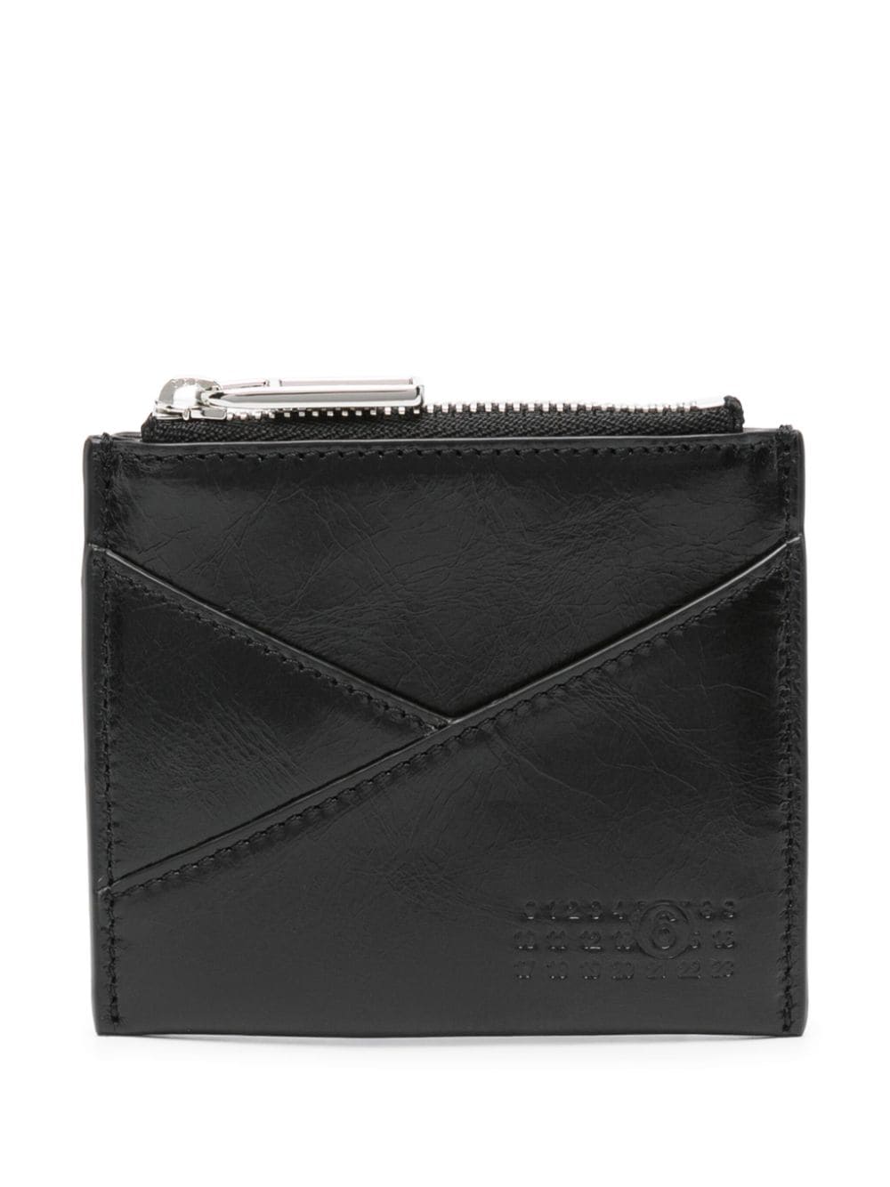 MM6 Maison Margiela Japanese 6 leather card holder - Black von MM6 Maison Margiela