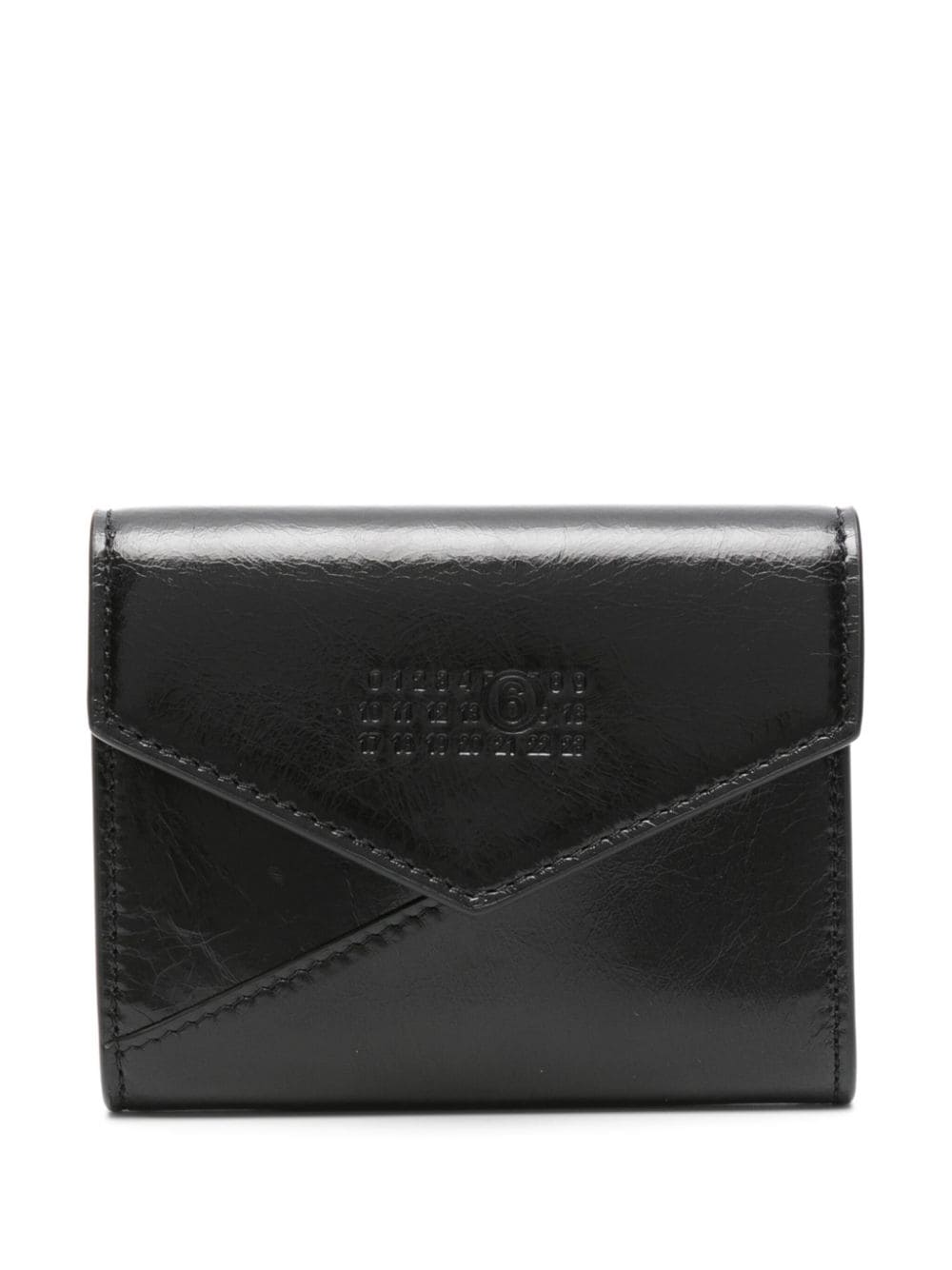 MM6 Maison Margiela Japanese 6 leather wallet - Black von MM6 Maison Margiela