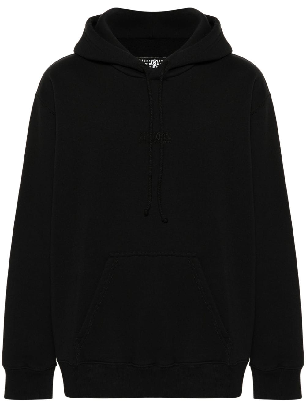 MM6 Maison Margiela Numbers logo-print hoodie - Black von MM6 Maison Margiela