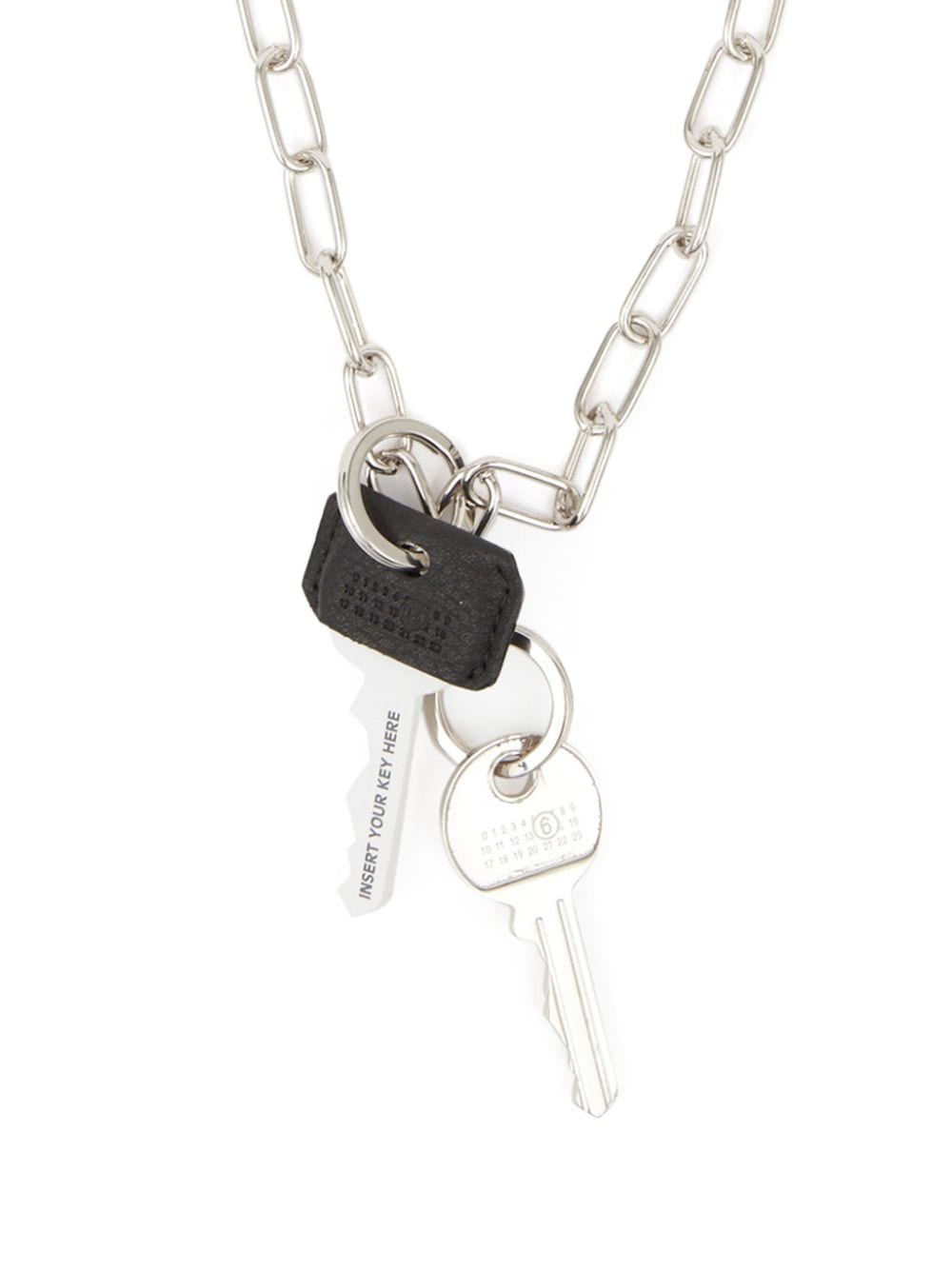 MM6 Maison Margiela Numeric Signature Key necklace - Silver von MM6 Maison Margiela