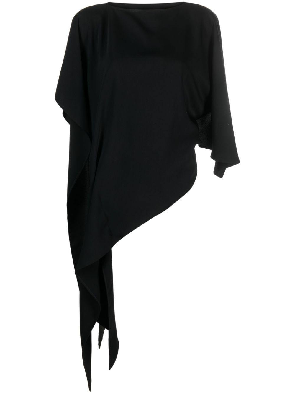 MM6 Maison Margiela asymmetric pleated blouse - Black von MM6 Maison Margiela
