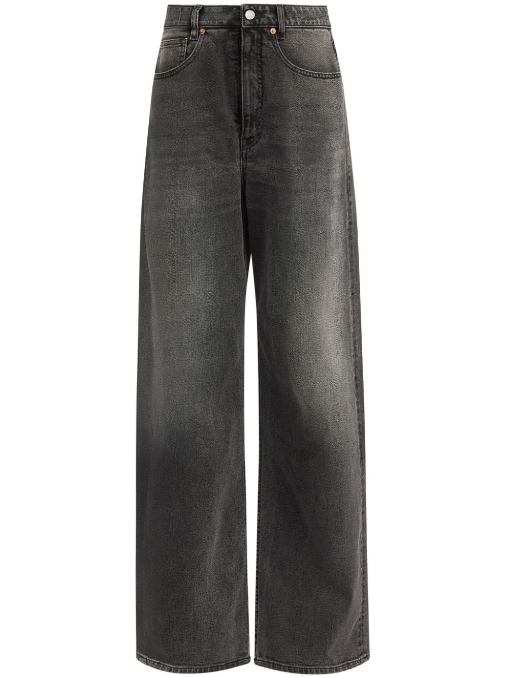 MM6 Maison Margiela asymmetric wide-leg jeans - Grey von MM6 Maison Margiela