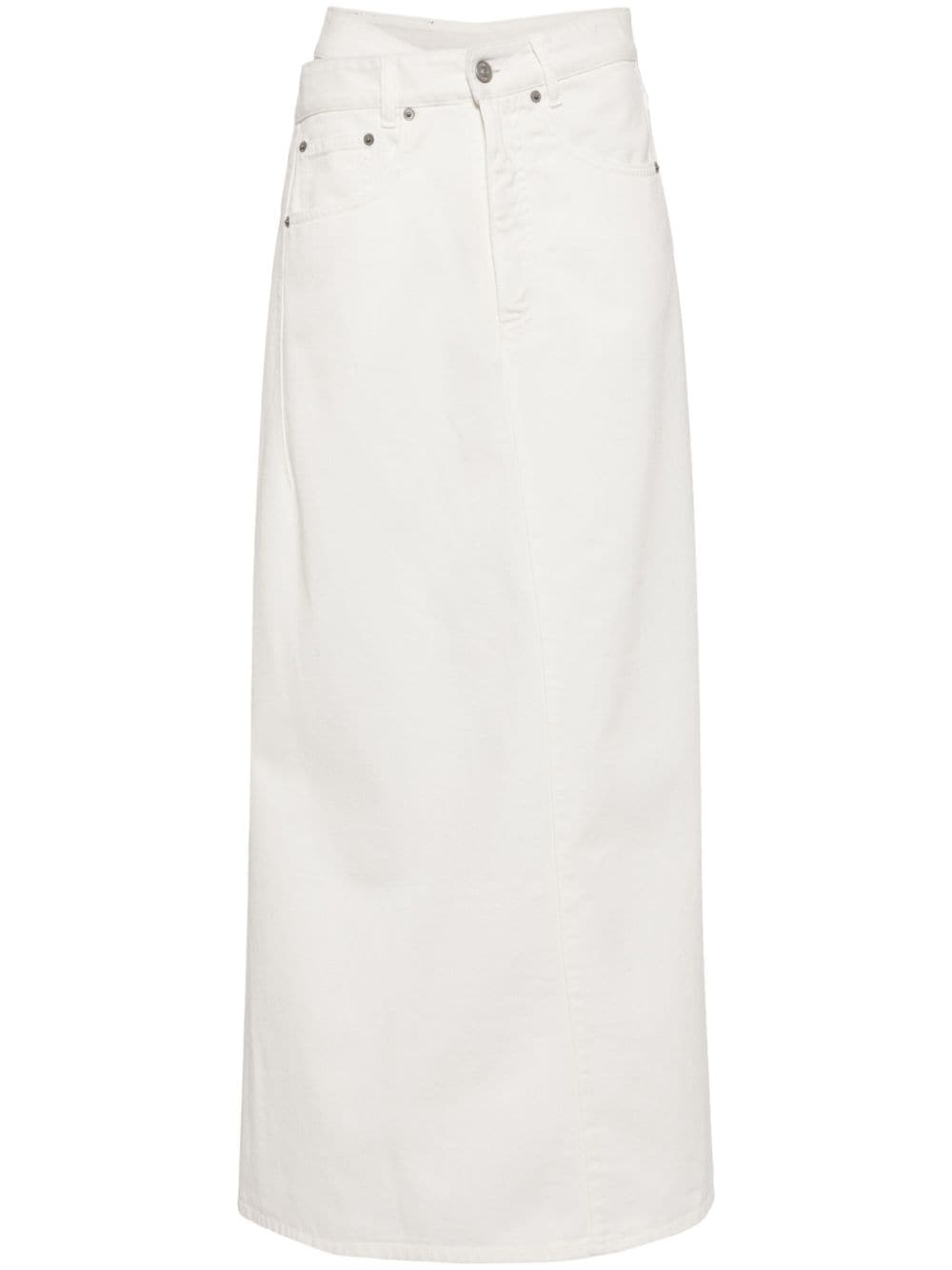 MM6 Maison Margiela cotton denim skirt - White von MM6 Maison Margiela