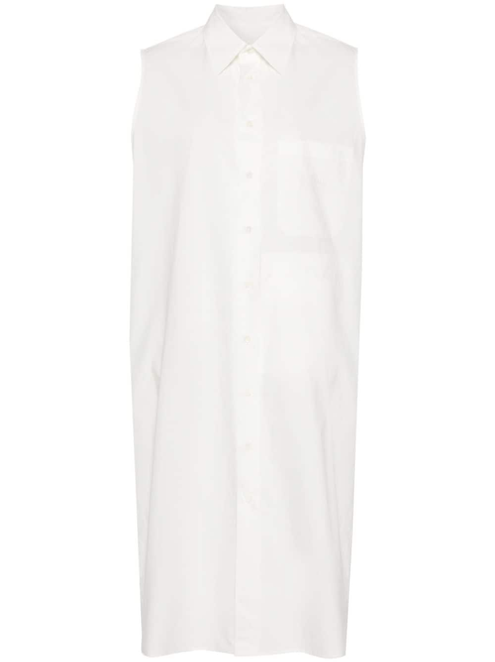 MM6 Maison Margiela cotton poplin midi dress - White von MM6 Maison Margiela