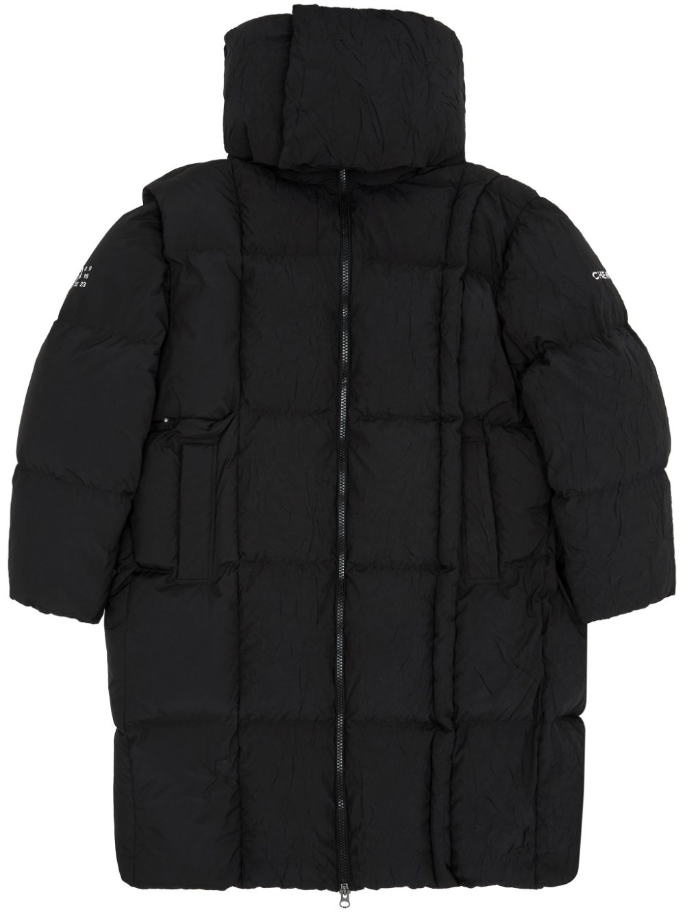 MM6 Maison Margiela x Chen Peng detachable-hood puffer coat - Black von MM6 Maison Margiela