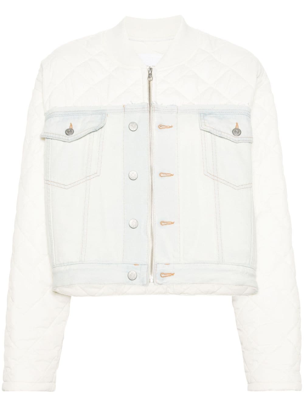 MM6 Maison Margiela diamond-quilted denim jacket - Blue von MM6 Maison Margiela