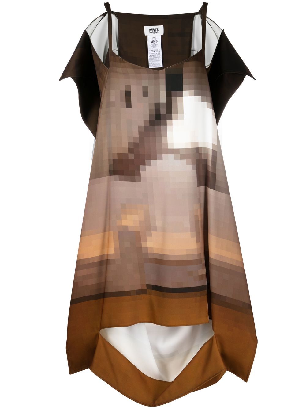 MM6 Maison Margiela draped sleeveless dress - Brown von MM6 Maison Margiela