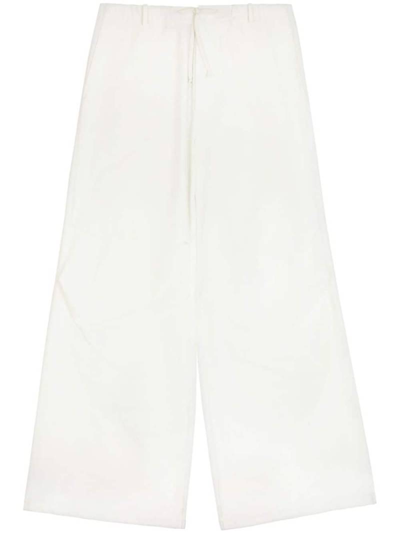 MM6 Maison Margiela drawstring-waist palazzo trousers - White von MM6 Maison Margiela