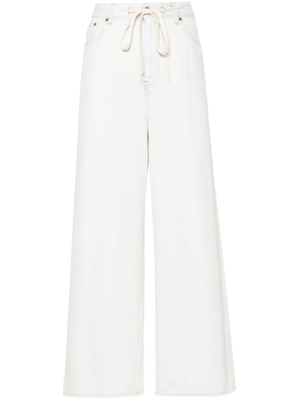 MM6 Maison Margiela drawstring-waist wide-leg jeans - Blue von MM6 Maison Margiela