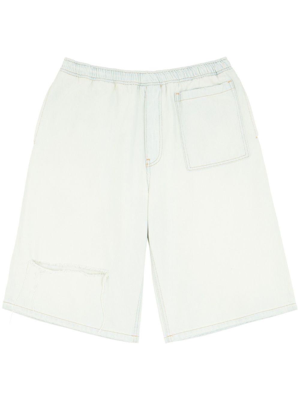 MM6 Maison Margiela elasticated-waist denim shorts - White von MM6 Maison Margiela