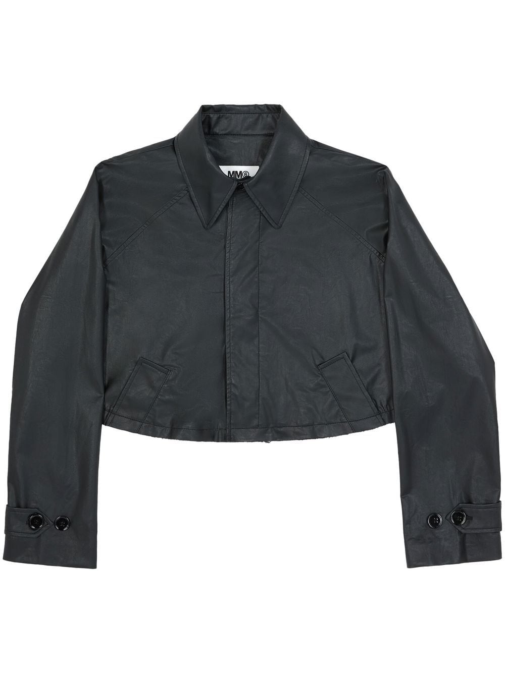 MM6 Maison Margiela cropped trench coat - Black von MM6 Maison Margiela