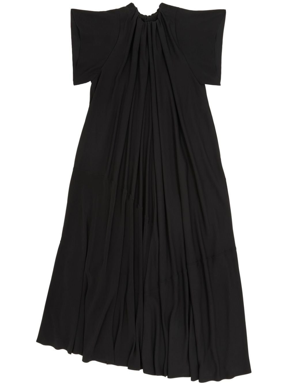 MM6 Maison Margiela gathered short-sleeve maxi dress - Black von MM6 Maison Margiela