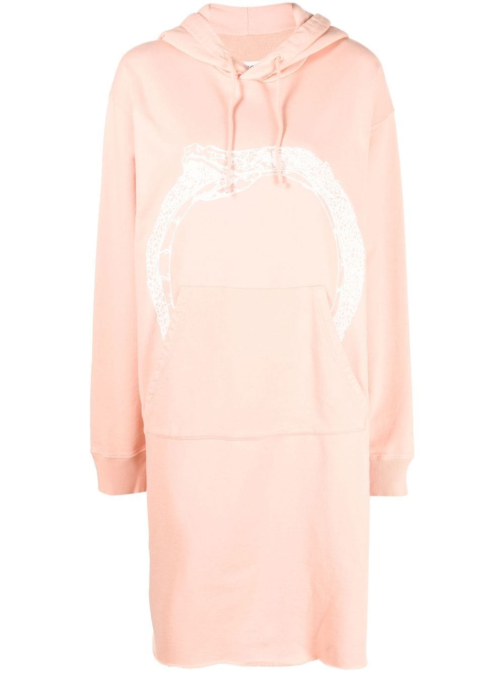 MM6 Maison Margiela graphic-print hooded dress - Pink von MM6 Maison Margiela