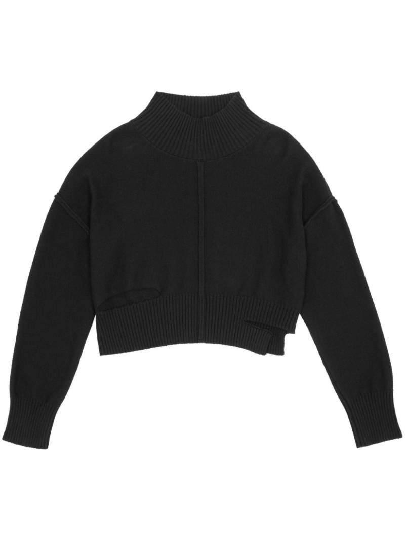 MM6 Maison Margiela high-neck cut-out jumper - Black von MM6 Maison Margiela