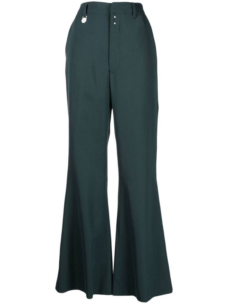 MM6 Maison Margiela high-waisted flared trousers - Green von MM6 Maison Margiela