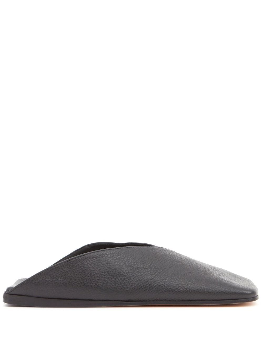 MM6 Maison Margiela Japanese leather slides - Black von MM6 Maison Margiela