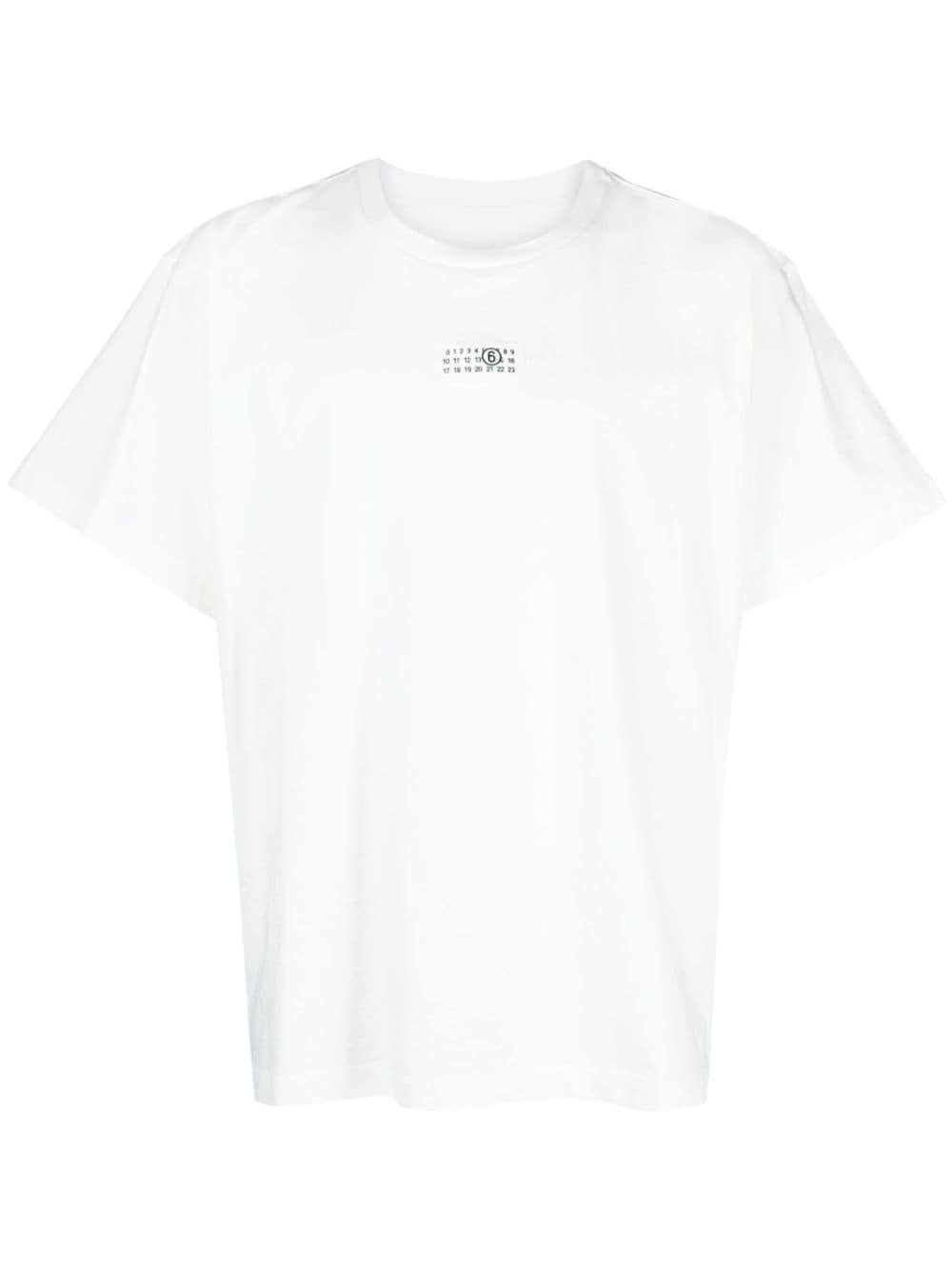 MM6 Maison Margiela logo-patch cotton T-shirt - White von MM6 Maison Margiela