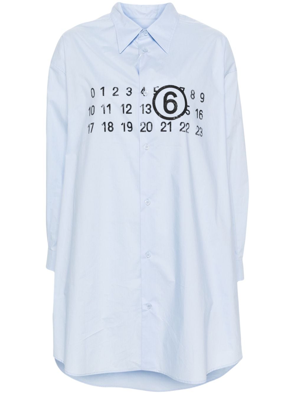 MM6 Maison Margiela logo-print cotton dress - Blue von MM6 Maison Margiela