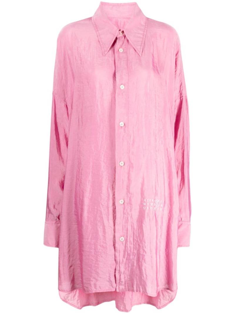 MM6 Maison Margiela logo-print shirt - Pink von MM6 Maison Margiela