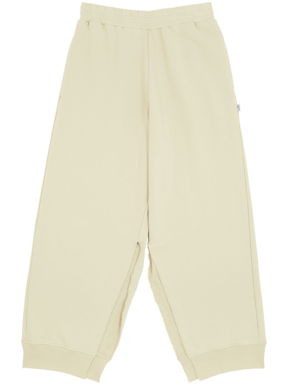 MM6 Maison Margiela logo-tag cotton track pants - Neutrals von MM6 Maison Margiela