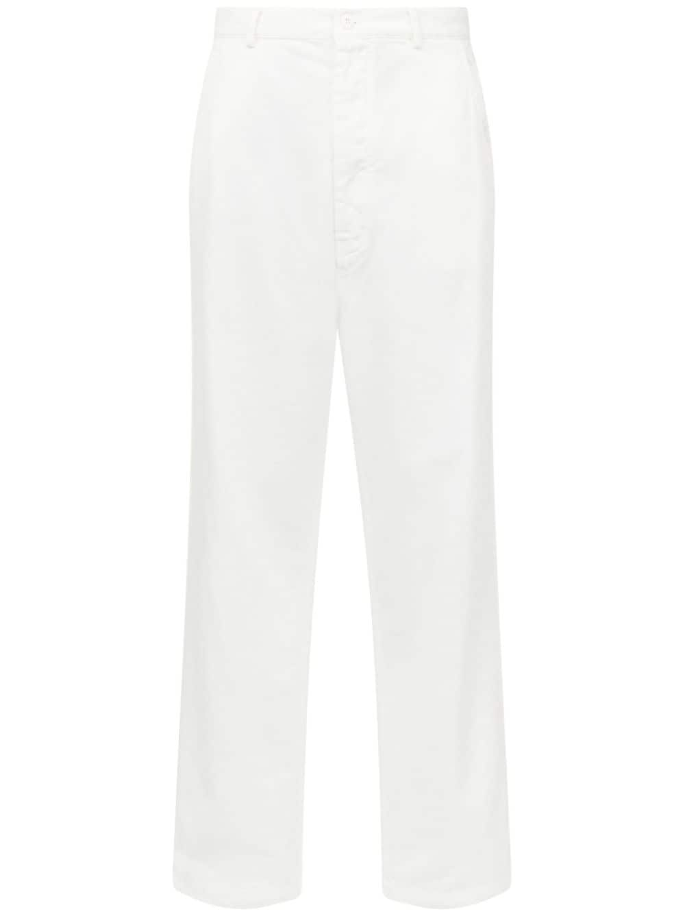 MM6 Maison Margiela mid-rise straight-leg trousers - White von MM6 Maison Margiela