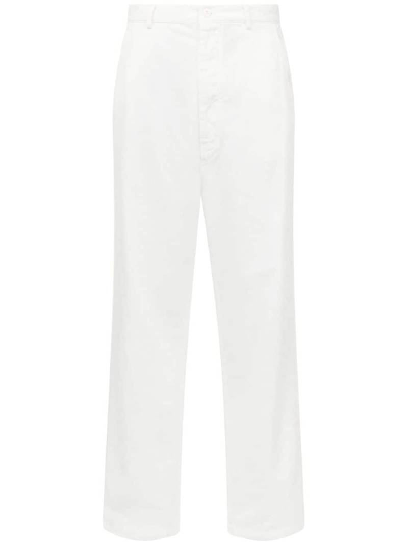 MM6 Maison Margiela mid-rise straight-leg trousers - White von MM6 Maison Margiela