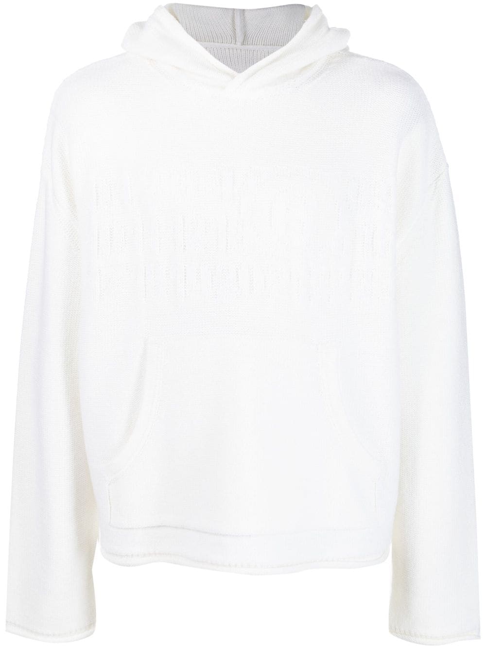 MM6 Maison Margiela number-motif knitted hoodie - White von MM6 Maison Margiela
